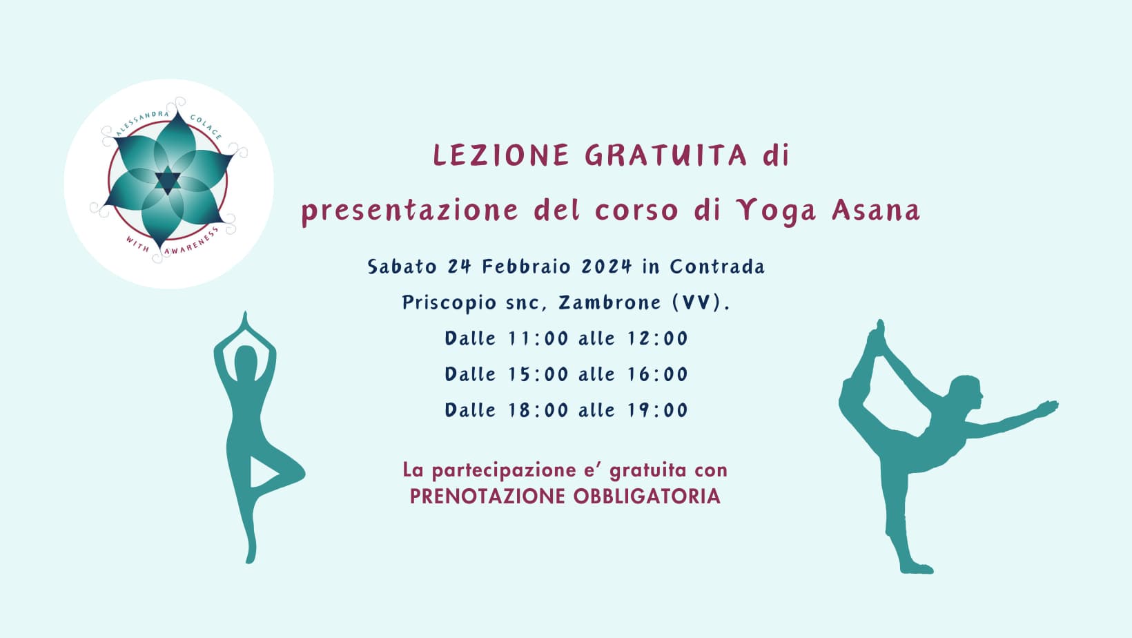 Lezione Gratuita di Presentazione Corso Yoga – Zambrone (VV)
